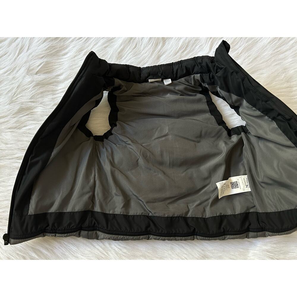Puma Puffer Vest Boy Toddler XXS Size 3T 4T Full Zip Insulated Black Grey - Picture 2 of 5